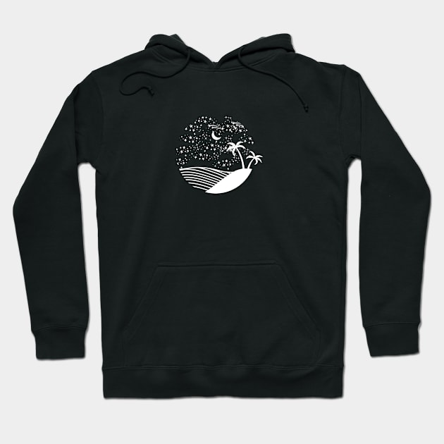 Night on A tropical Island Hoodie by Faishal Wira